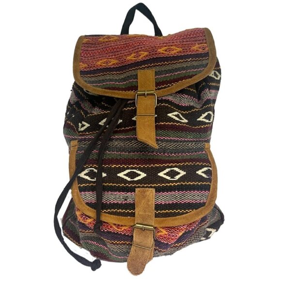 World Market Woven Backpack - Picture 1 of 8